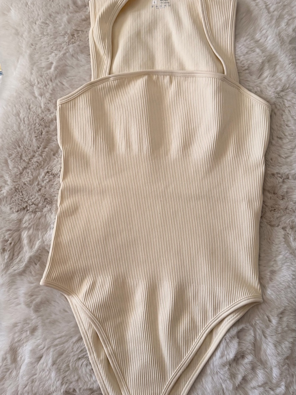 OQQ Cream Bodysuit